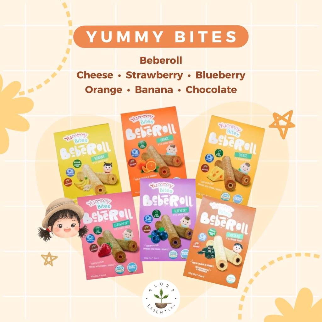 Yummy Bites Beberoll 9 bulan - Snack MPASI - Snack Bayi - Snack Anak