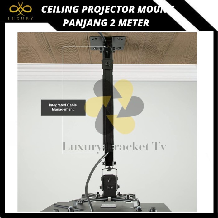 Layar Bracket Proyektor Gantung 2 Meter Ceiling Projector Mount