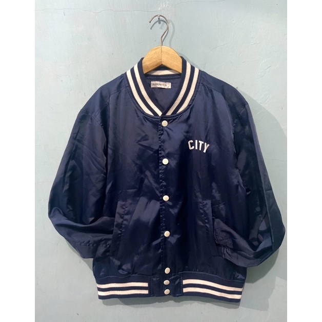 •SALE•Jaket Bomber Varsity Browny Navy