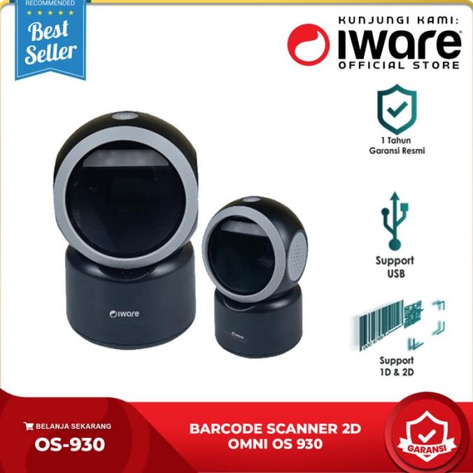 BARCODE SCANNER OMNI IWARE OS930 - OS 930 2D QR CODE-E-FAKTUR USB