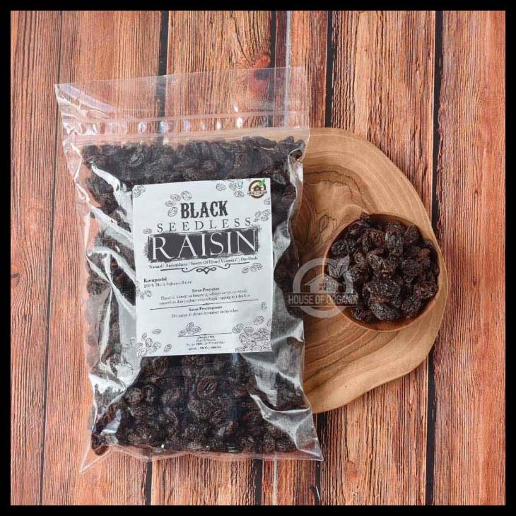 

BLACK SEEDLESS RAISINS (KISMIS HITAM TANPA BIJI) 1 KG KODE 1271