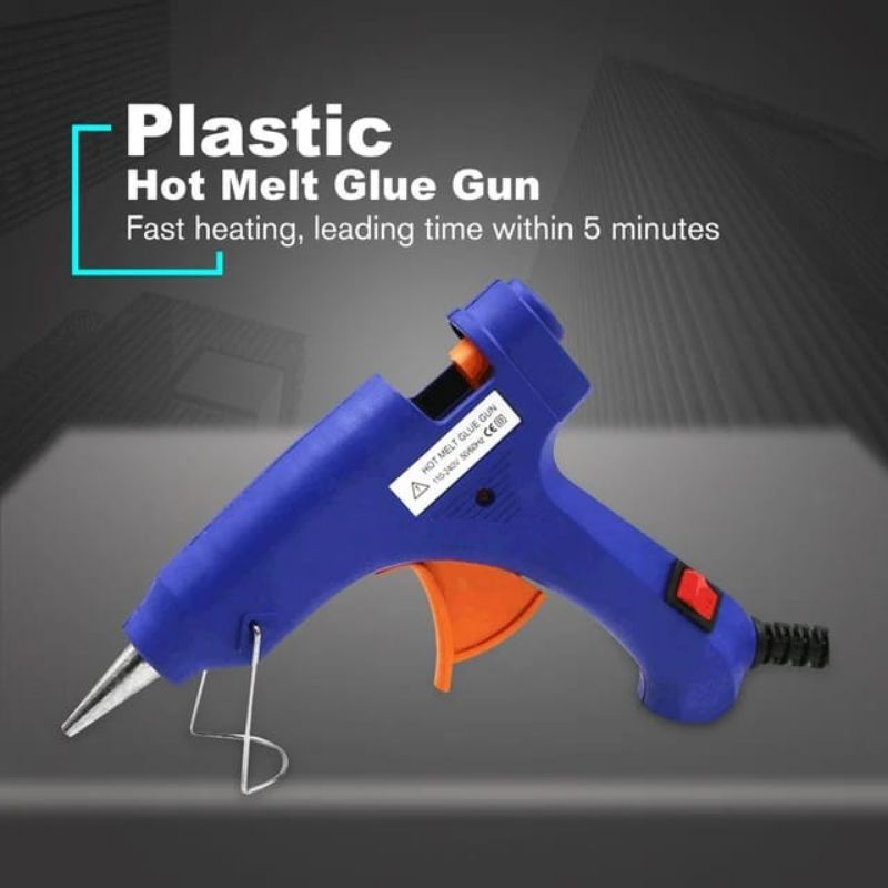 Alat Lem Tembak Merk ORIGIN Glue Gun Kecil (7mm) 20 watt Switch ON-OFF﻿ Hot Melt Lem Bakar