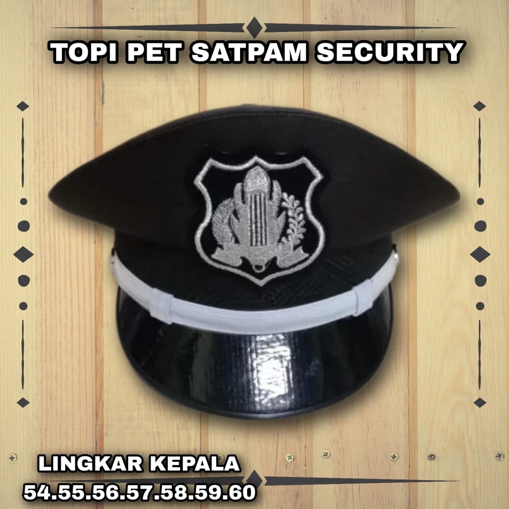 TOPI PET SATPAM SECURITY TOPI PRIA WARNA COKLAT / TOPI PDH SECURITY / TOPI DINAS HARIAN / PDL PDH SAFARI Topi Pet Security Coklat | Aksesoris Kepala Pria | Pelengkap Seragam SATPAM TOPI SATPAM TOPI SECURITY PET BERKUALITAS