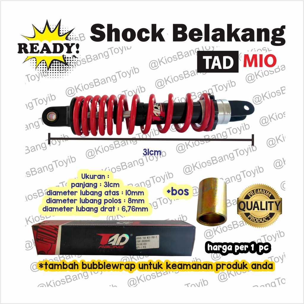 1pc Shockbreaker Shock Belakang MIO MIO J SOUL Mio M3 -- MERAH (TAD)