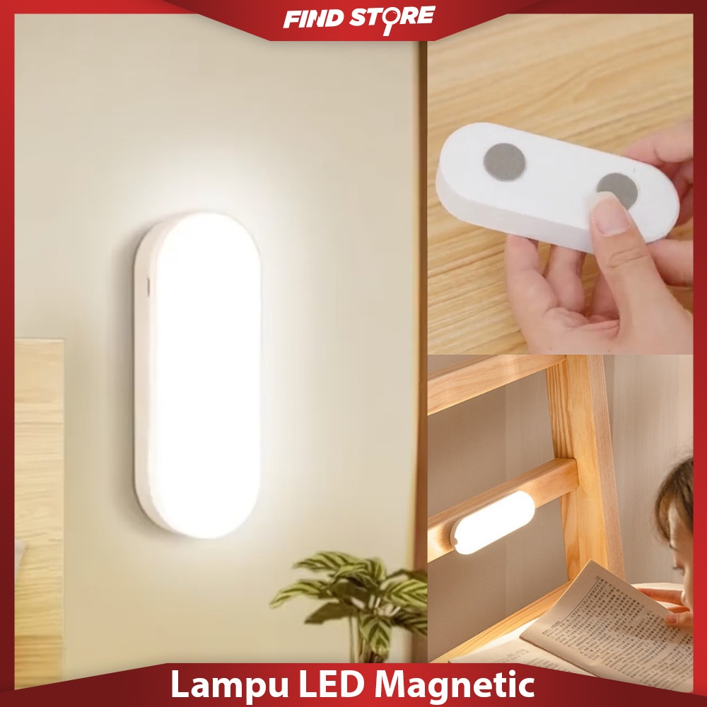 HWM Lampu LED Magnetic Portable Tempel Meja Belajar Dinding New