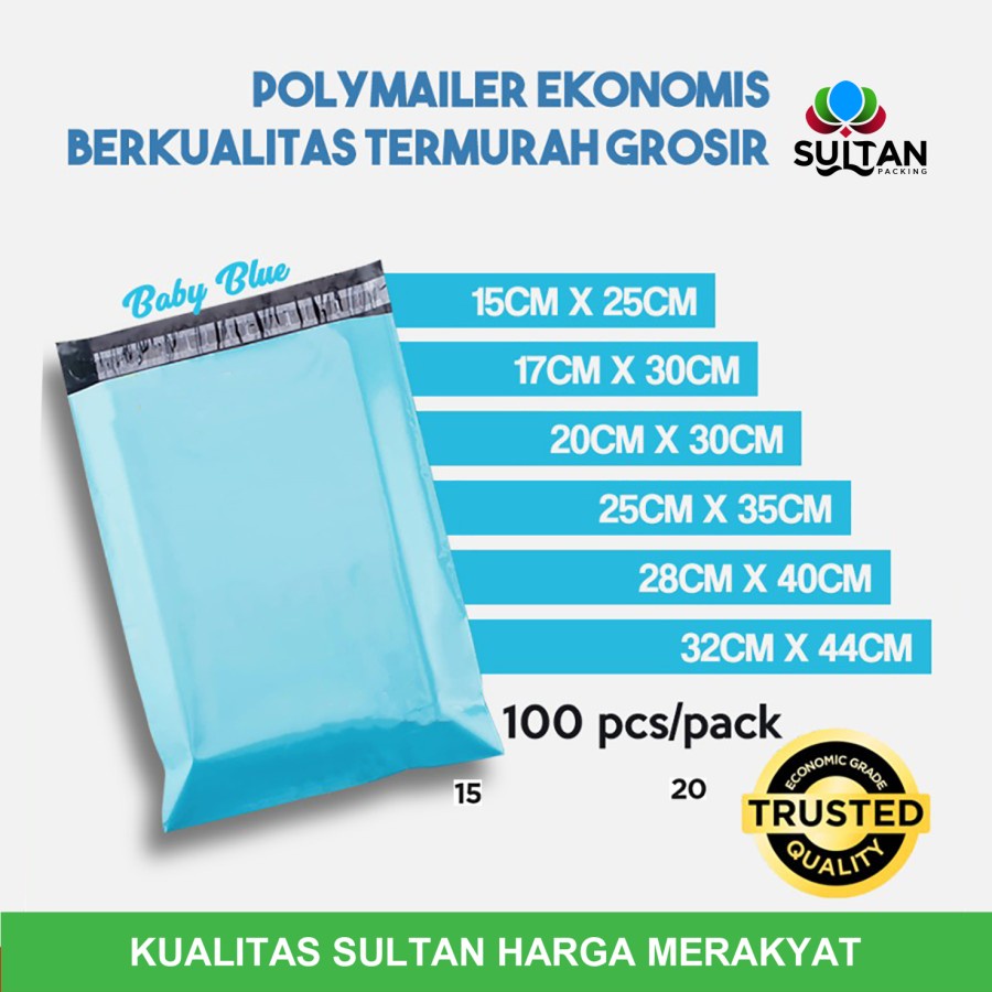 

POLYMAILER EKONOMIS BIRU VARIAN - PLASTIK PACKING ONLINE MURAH PERPACK