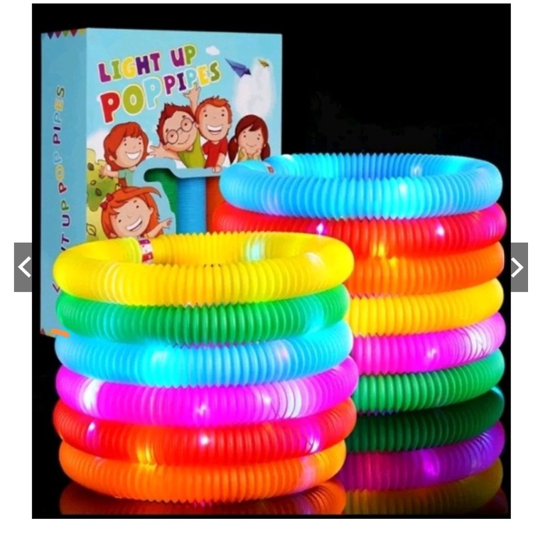 COD - Mainan Anak Light Up Pop Pipes / Tube LED lampu warna warni
