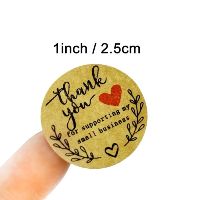 

] Stiker Label Ucapan Terima kasih Love Sticker Supporting Small Busines