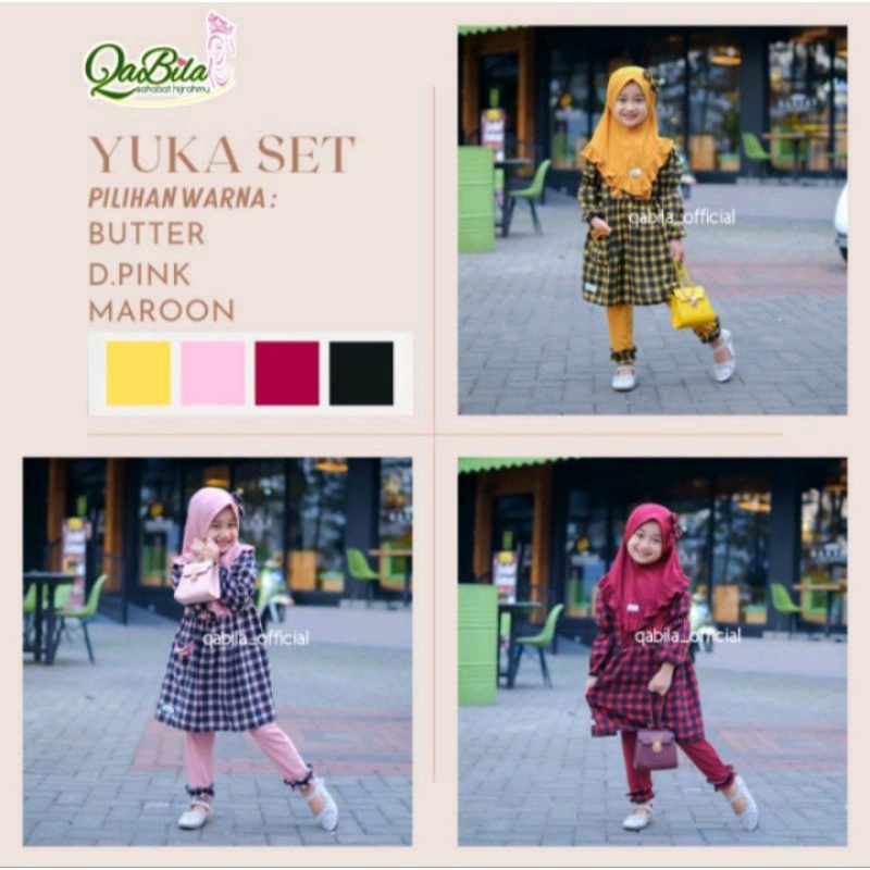 Setelan Celana Anak Perempuan                        Qabila Yuka Set