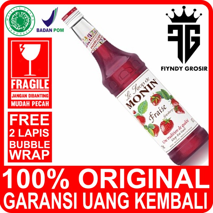 

STRAWBERRY SYRUP 700ML MERK MONIN / SIRUP / CAFE/ MONIN / KEDAI / KOPI