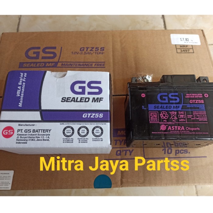 AKI GS ASTRA KERING GTZ5S MOTOR VARIO BEAT VIXION KARISMA