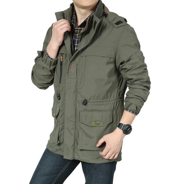 jaket pria premium hangat Jaket Parka Jeep Hijau army Jaket Pria Adem Saat(X2T3) Best Seller Jaket B