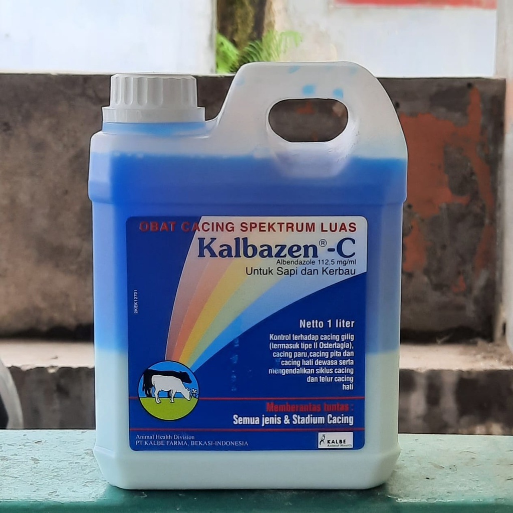 Kalbazen C Asli 100 % dari Kalbe farma Obat cacing untuk Sapi Dan Kerbau isi 1 Liter