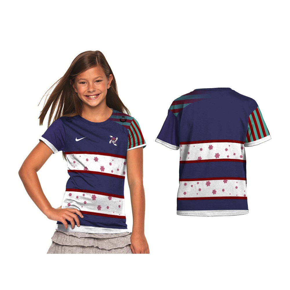 Kaos Anak Jersey One Piece X Nike New Fan Art Robin Version Full Printing Custom