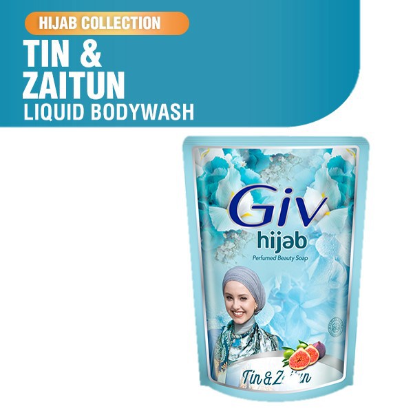 Giv Sabun Mandi Cair Tin &amp; Zaitun Pouch 400ML x 2