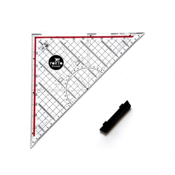 

Penggaris Segitiga Pegangan Mor (M+R) 32Cm Technical Triangle Ruler 066
