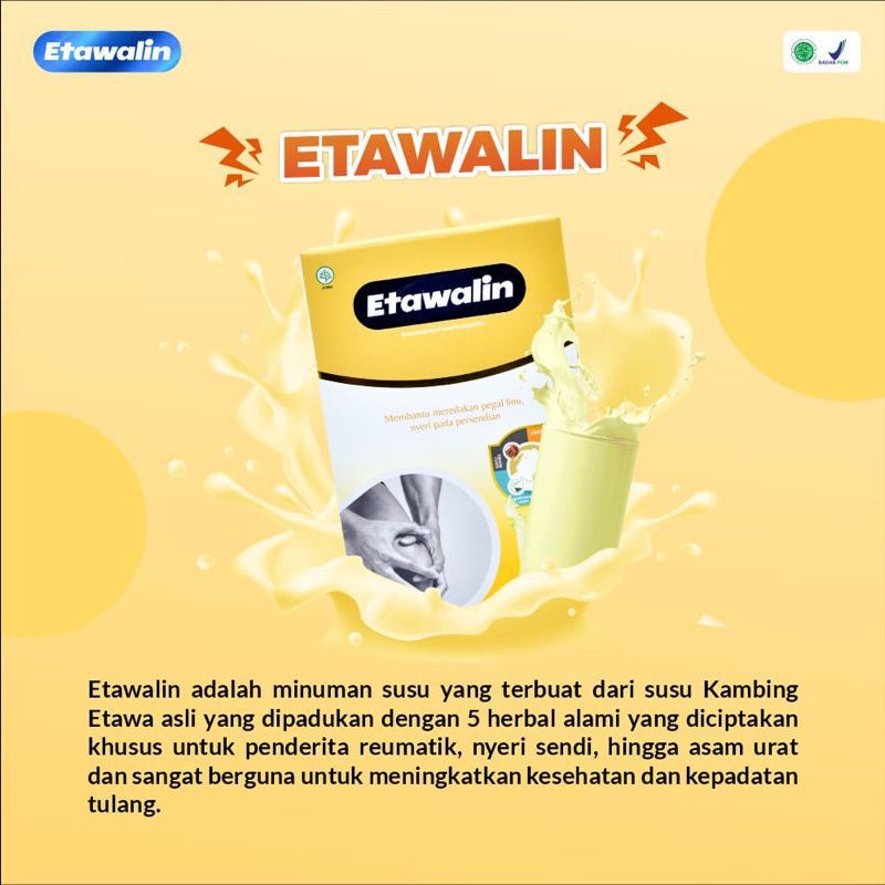 Etawalin Susu Kambing Etawa Atasi Radang Sendi Osteoporosis 200 gr