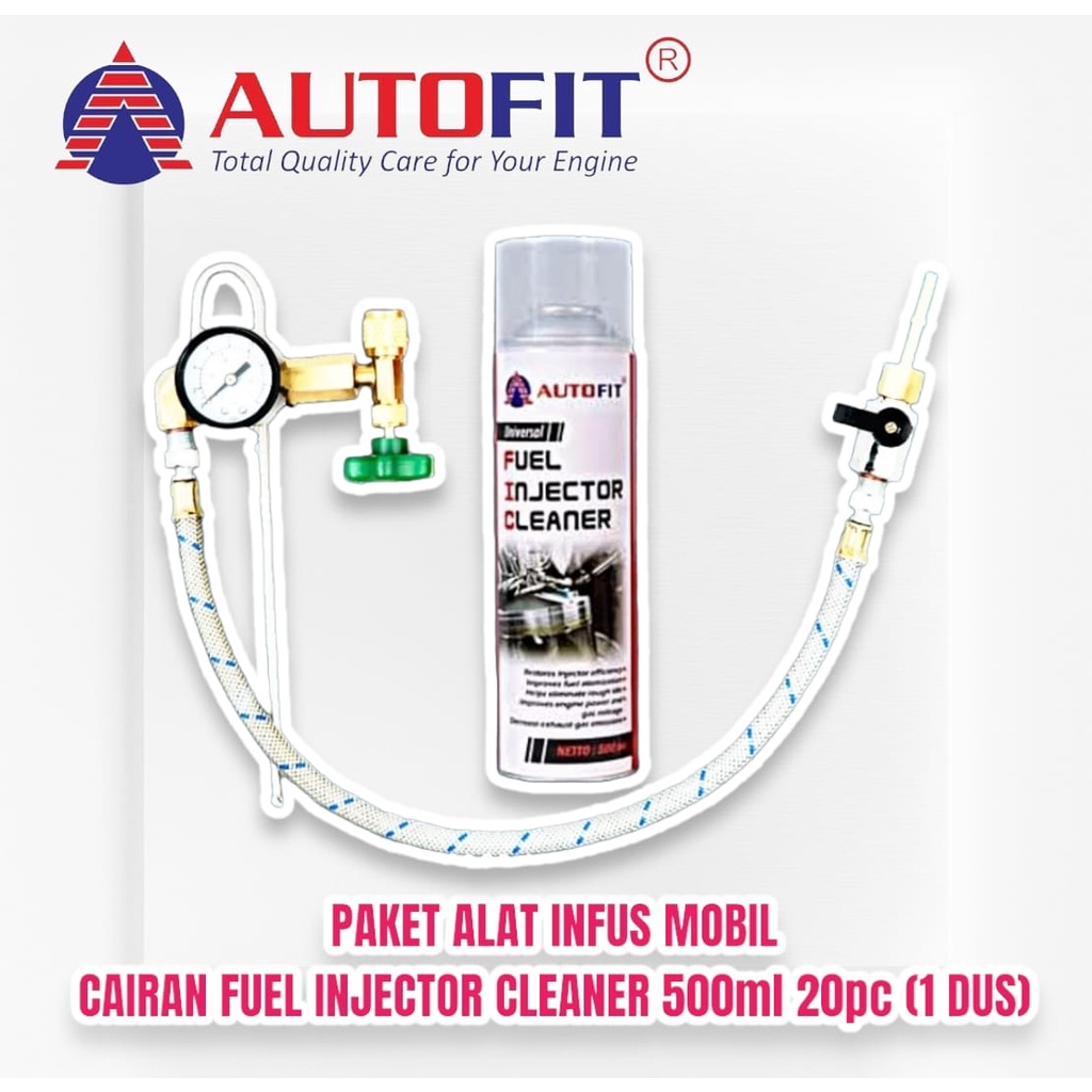 Paket Alat Injector Cleaner Mobil + Autofit Fuel Injector Cleaner 20 PC