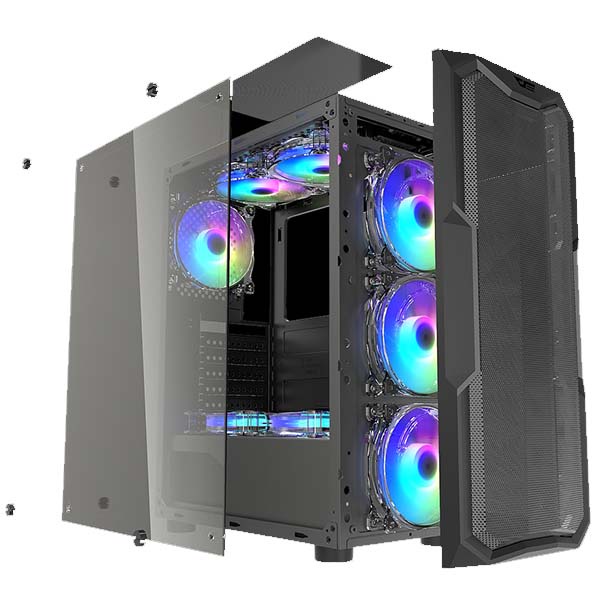 AIGO DARKFLASH AQUARIUS MESH - ATX - Casing Gaming