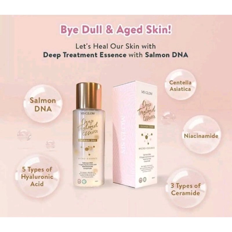 MS GLOW DEEP TREATMENT ESSENCE SALMON DNA - MS GLOW SKIN HEALER