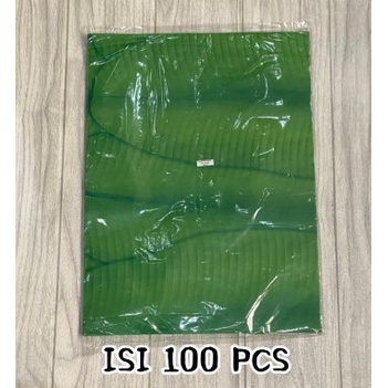 Terkini Food Grade Kertas Nasi KFC Anti Lengket Motif DAUN PISANG uk 30 x 40 cm
