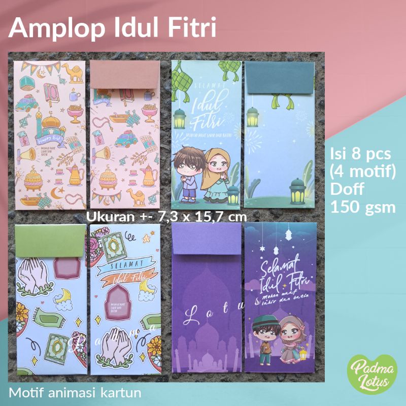 Amplop Idul Fitri besar uang tanpa lipat Aesthetic premium