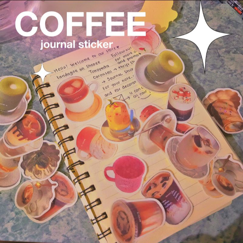 

KOREAN THEMED COFFEE KOPI BOBA MINUMAN BEVERAGE STICKER ISI 2 LEMBAR UNTUK JOURNAL NOTE CATATAN DOFF BAHAN KERTAS