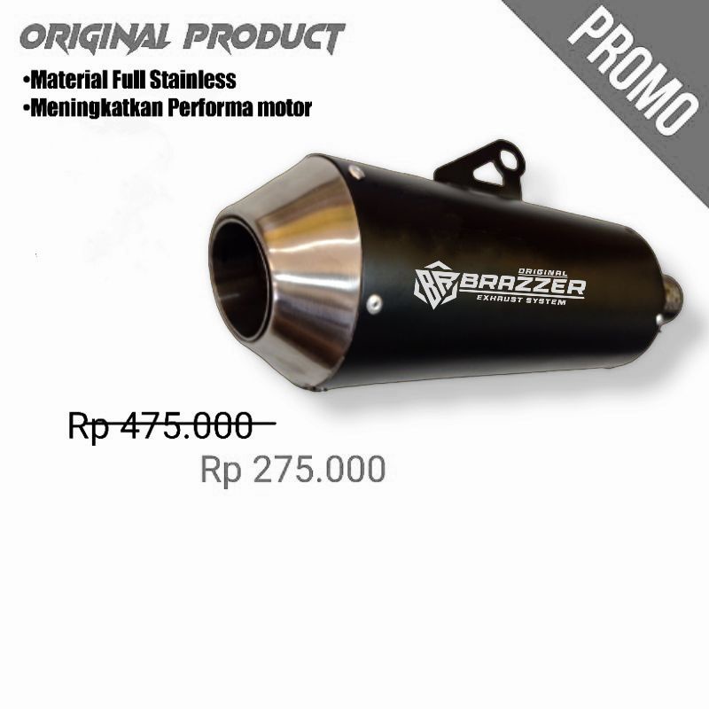 Slincer racing original BRAZZER EXHAUST knalpot motor crf150l knalpot klx150r knalpot wr155 knalpot 