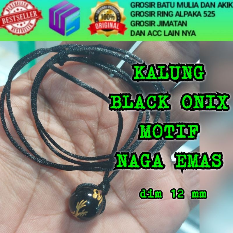 KALUNG BLACK ONIX NAGA EMAS