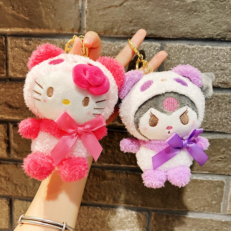 KEYCHAIN GANTUNGAN KUNCI SANRIO MELODY CINNAMOROLL KUROMI POMPOMPURIN POCHACCO DOG HELLO KITTY HOODIE IMPOR LUCU