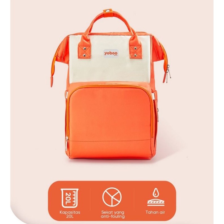 Yoboo Diaper Bag Tas Ransel Perlengkapan Bayi Multifungsi Waterproof - YB-0005
