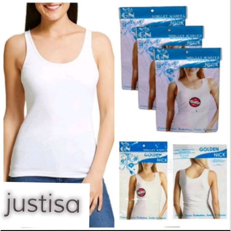 SINGLET GOLDEN NICK WANITA KAOS DALAM WANITA TANGTOP WANITA SINGLET PUTIH WANITA