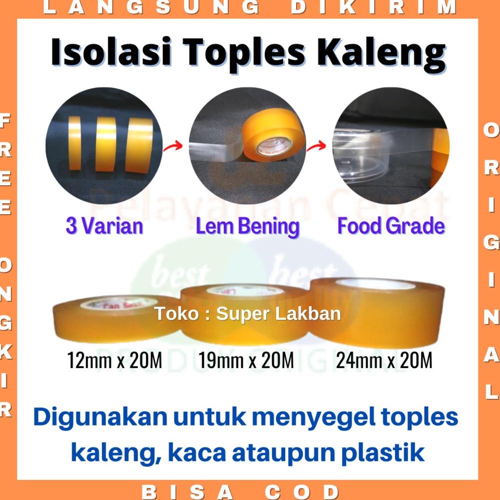 

Isolasi Toples Kaleng Biskuit Can Sealing Tape Selotip Toples Food Grade Free of Hazardous Chemical ↓Model Baru