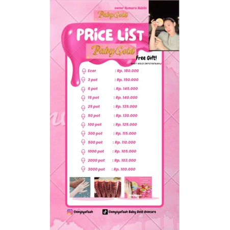 Handbody Malam Baby gold/ hb pemutih / handbody pemutih BabyGold