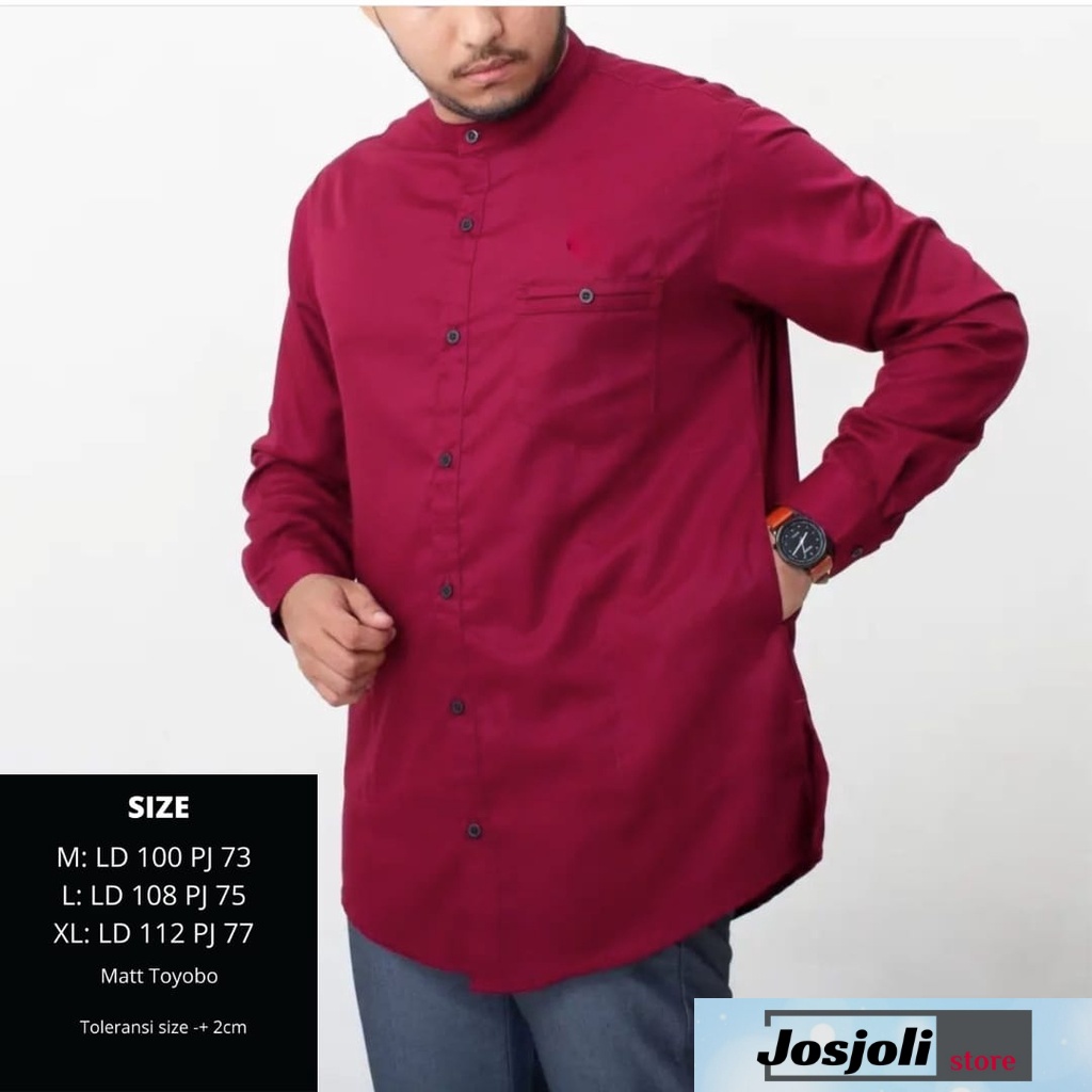 JOSJOLI_STORE/Kemeja Koko Ocer/Atasan Muslim Pria Dewasa/M L XL