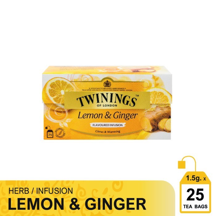 

Twinings Teh Celup Rasa Lemon & Ginger Tea 25x1.5gr Teh Twinnings Bag