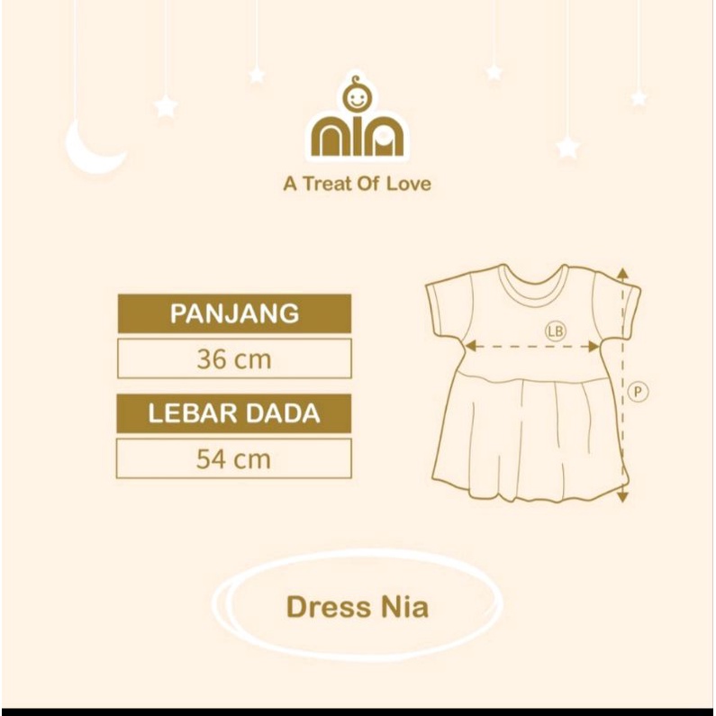 NIA Dress Bayi Kancing Premium Warna Polos SNI