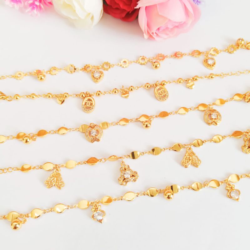 SALE GELANG TITANIUM TIDAK BERKARAT WARNA AWET BANYAK VARIASI