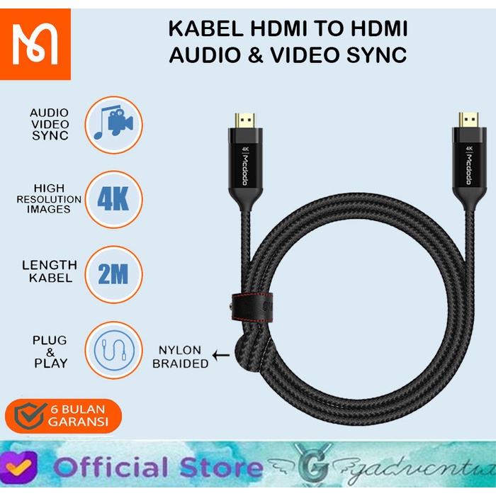 Jual MCDODO CA7180 CABLE HDMI TO HDMI PLUG AND PLAY LAPTOP TV PS4 4K