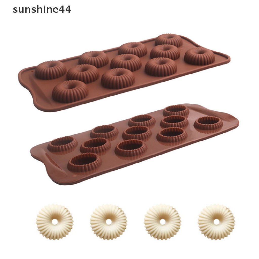 Sunshine Diamond Love Hati Bentuk Spiral Cetakan Silikon Cetakan Kue Muffin Alat Baking.