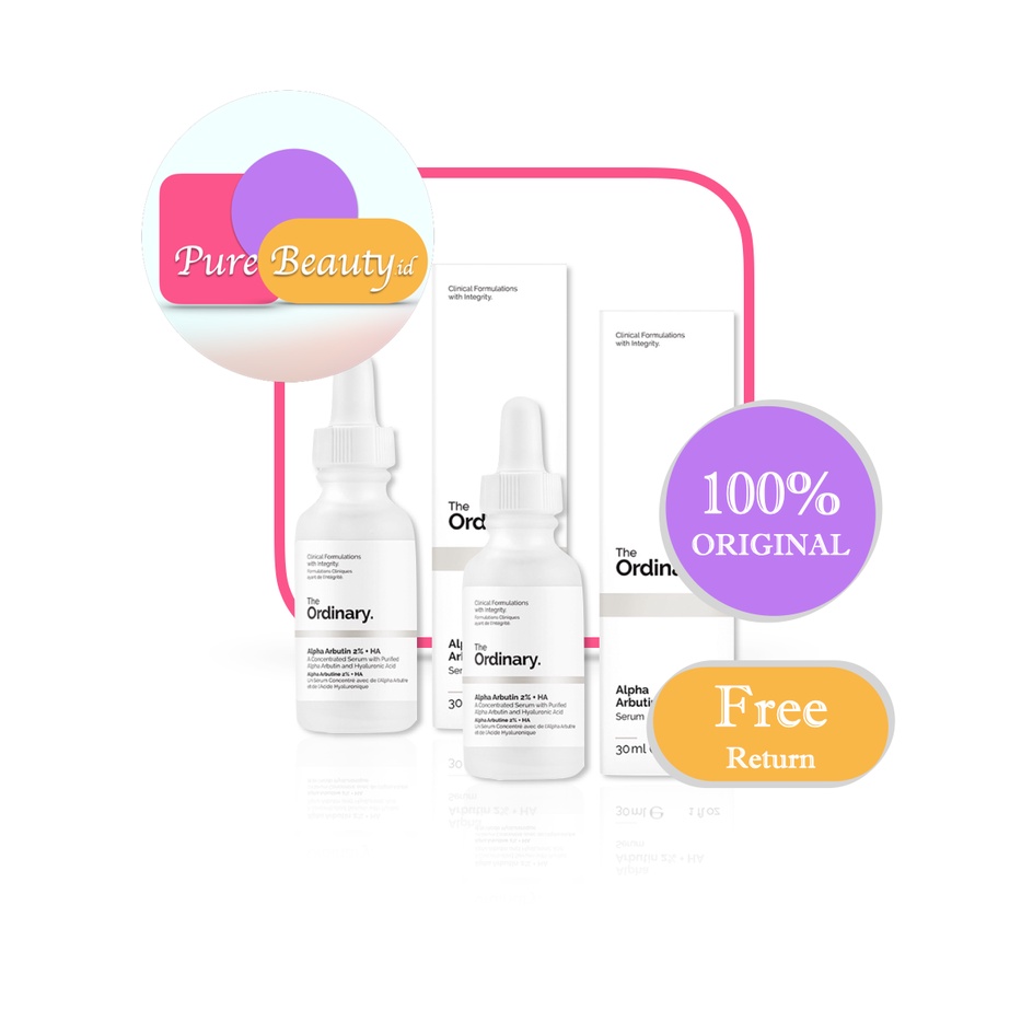 THE ORDINARY Alpha Arbutin 2% + HA 30ml 2pcs Mencerahkan Melembabkan Bekas Jerawat Mencegah Penuaan ❤ 100% Original ❤