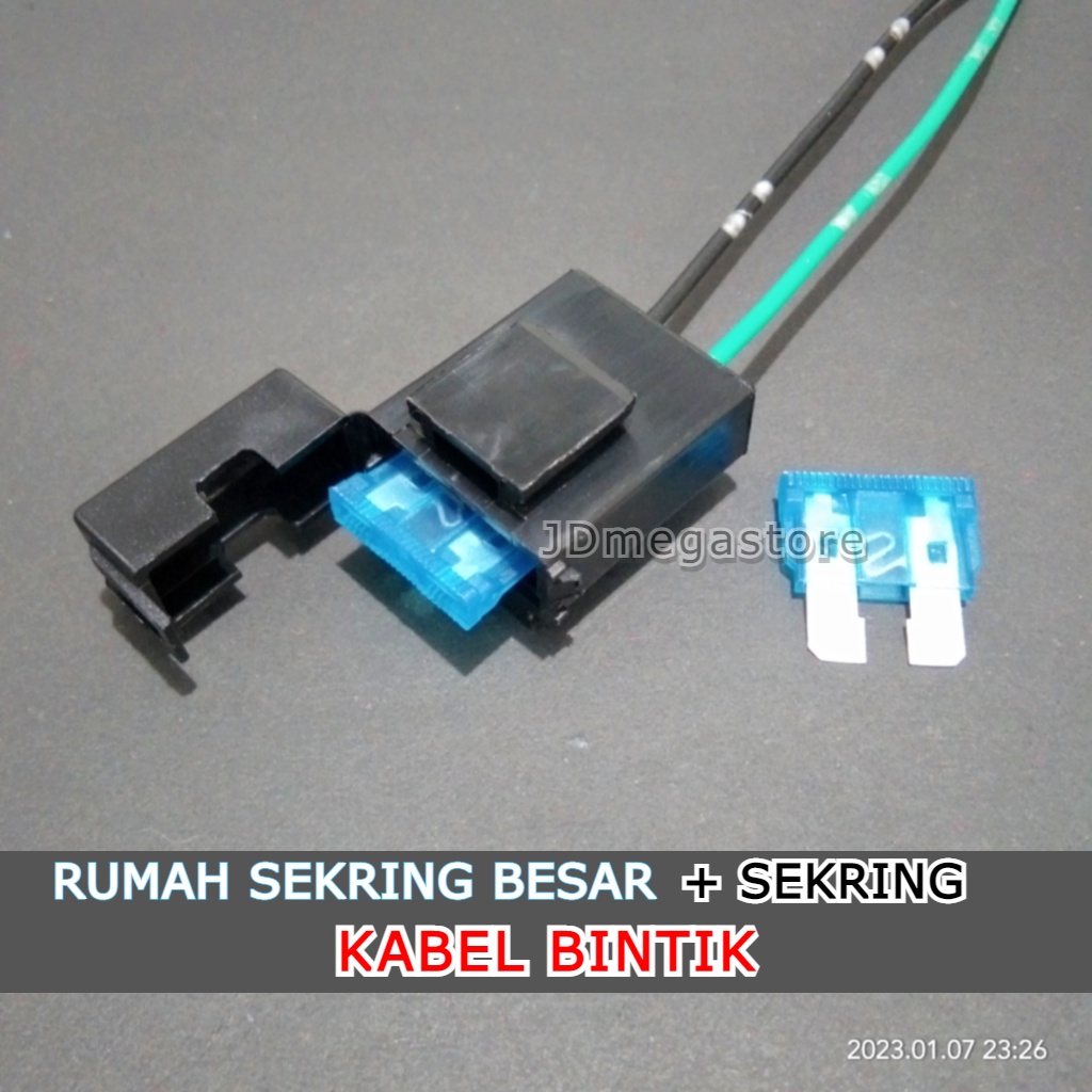 (Grosir/COD) Rumah Sekring Besar + Sekring 10A / 15A - KABEL BINTIK