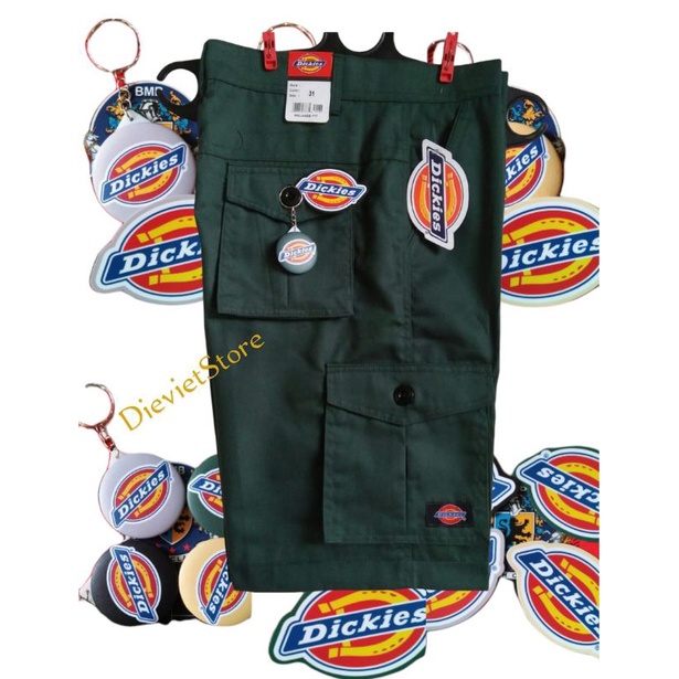 CARGO PENDEK DICKIES FREE STICKER + GANTUNGAN PIN DICKIES