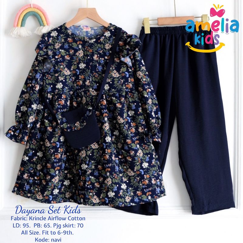 DAYANA SET KIDS/SETELAN CELANA ANAK PEREMPUAN BY AMELIA KIDS