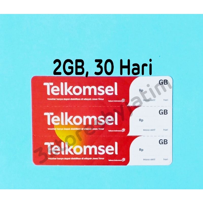 Voucher Kuota Data Telkomsel 2GB, 30 Hari, Jatim