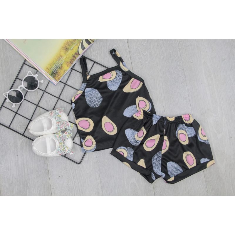 Baju Renang Bayi / Set Baju Pajamas Baby Avocado 0-18 bulan Sleep Wear Top And Shorts Set Pajamas