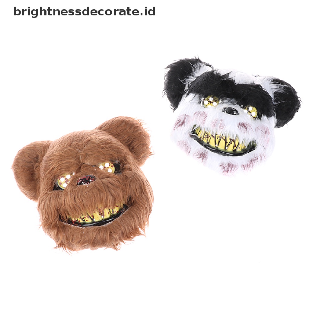 [Birth] Topeng Halloween Bloody Killer Rabbit Mask Teddy Bear Topeng Horror Cosplay Mewah [ID]