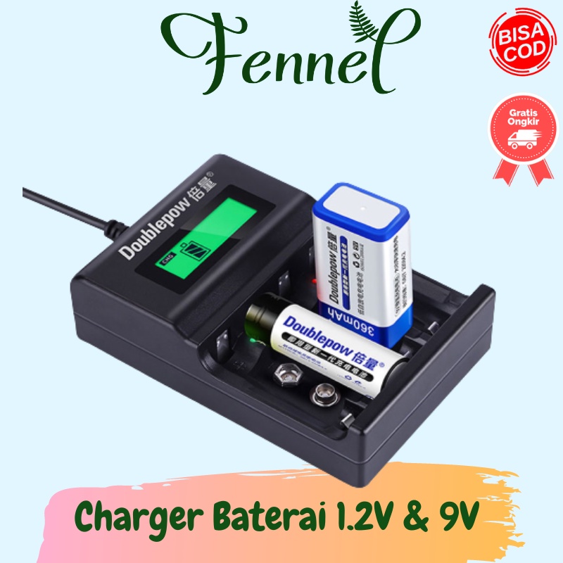 Charger Baterai Traveling 1.2V &amp; 9V NI-MH NI-CD Lithium USB DP-UK95