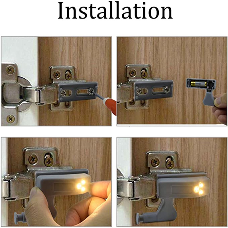 Saklar Otomatis Lampu Malam Engsel Lemari LED Universal Untuk Pintu Lemari Lemari Bawah Lemari Lampu Engsel Dalam Lampu Sensor Night Lamp