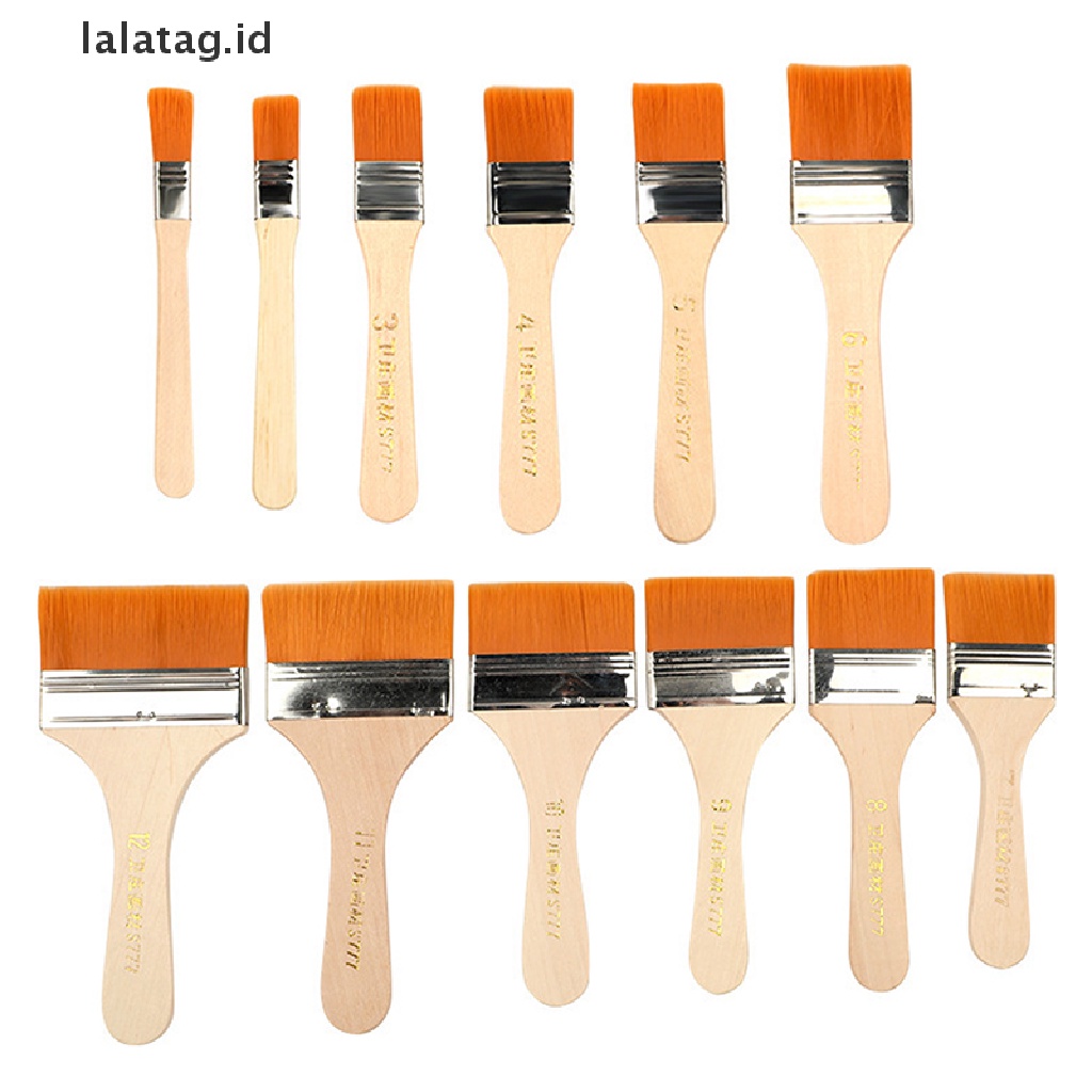 [lalatag] 12pcs/set Kuas Cat Nilon Set Gambar Minyak Cat Air Paing Brush [ID]